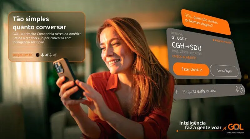 GOL inova lançando check-in integrado ao ChatGPT GOL